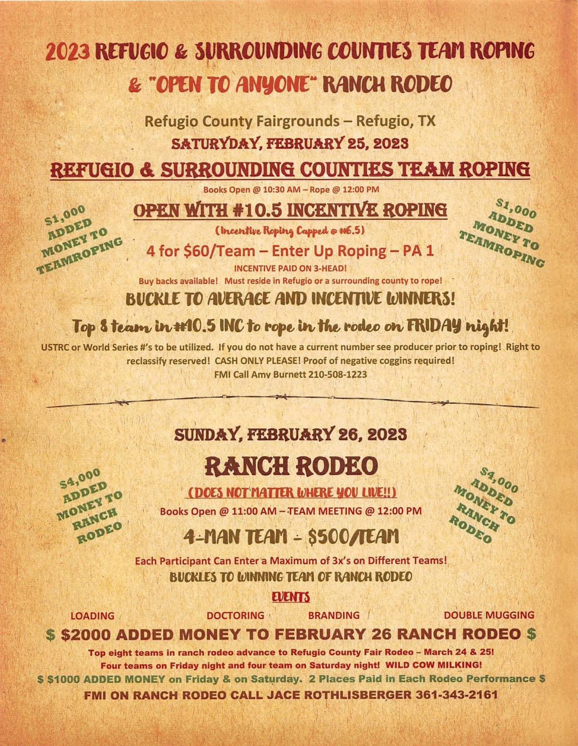 2023 Ranch Rodeo Refugio County Fair